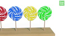 Learning Colors with 3D Lollipop for Kids Children Toddlers - EvanKids