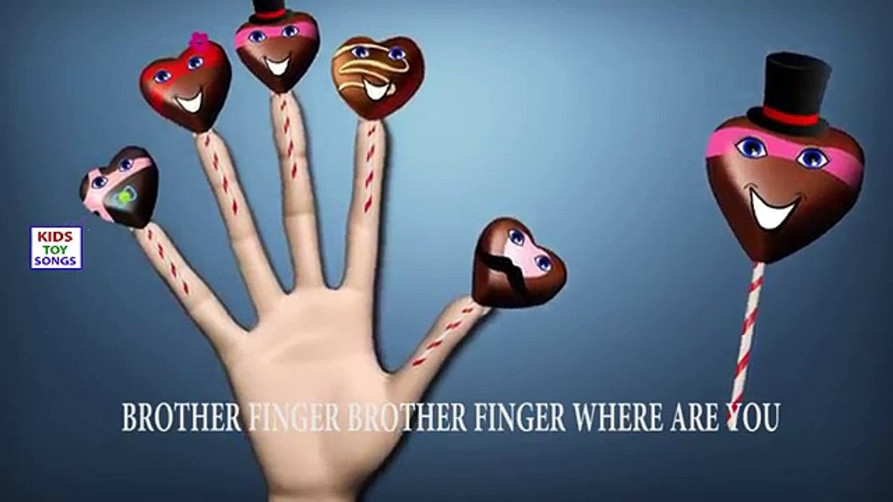 The Finger Family Chocolate Pops Nursery Rhyme | Chocolate Finger Family Songs for Children in 3D