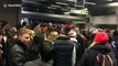 Anti-Trump protesters jam into Westminster Station in London