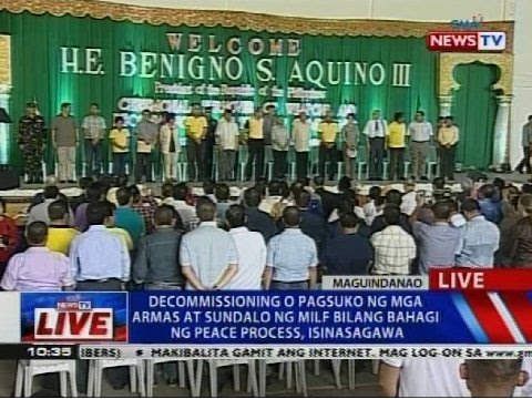 Decommissioning ng MILF bilang bahagi ng peace process, isinasagawa