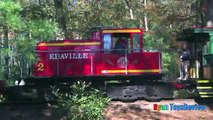 THOMAS AND FRIENDS Train Rides for kids Thomas Land Edaville USA amusement park Ryan ToysReview