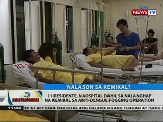 11 residente, naospital dahil sa nalanghap na kemikal sa anti-dengue fogging operation