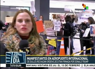 EEUU: concentraciones en aeropuertos contra orden ejecutiva de Trump