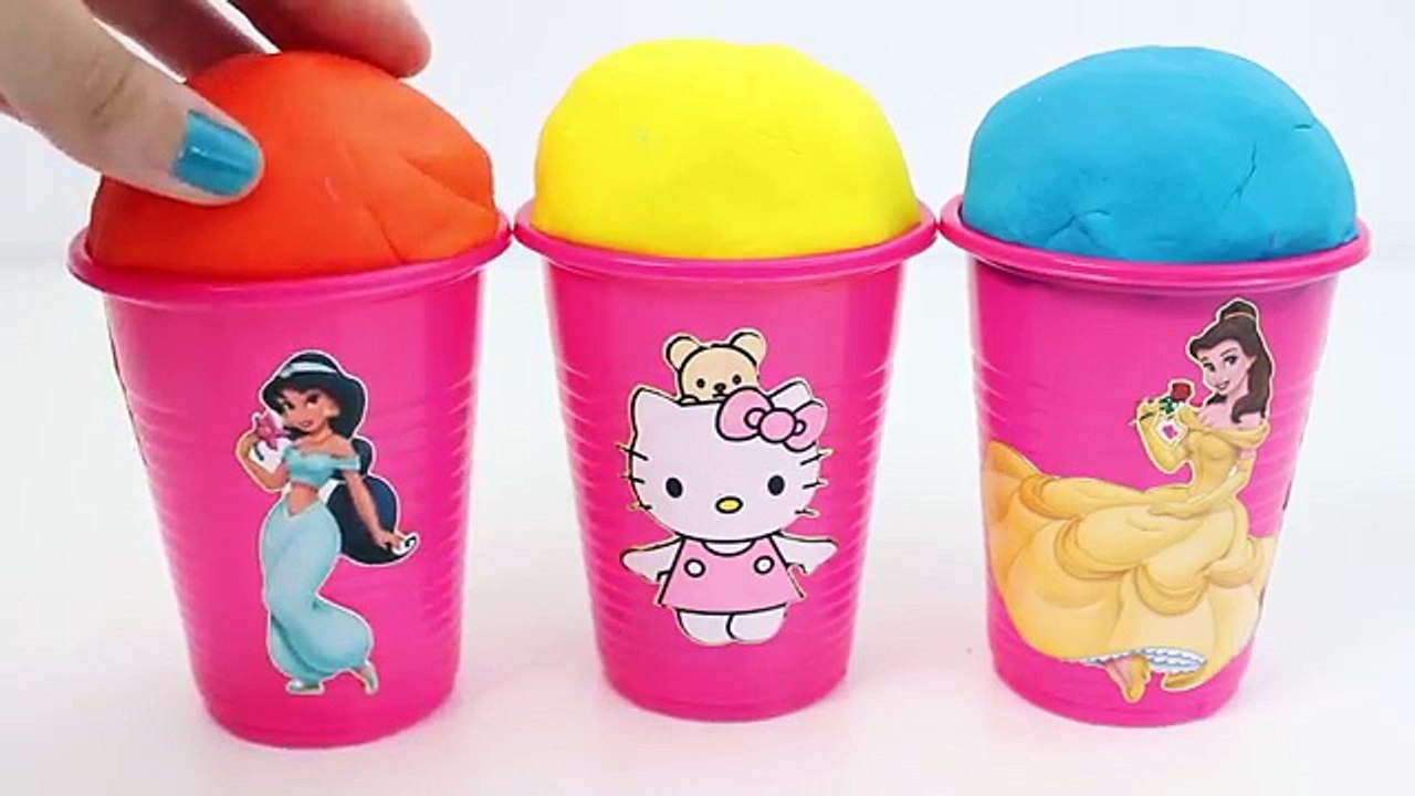 Play-Doh Ice Cream Minions Hello Kitty Disney princess Cups Surprise Eggs