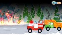 Tractor y Camión infantiles - Carros Para Niños - La zona de construcción - Dibujos animados