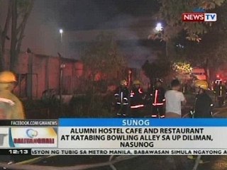 BT: Alumni Hostel Cafe and Restaurant at katabing bowling alley sa UP Diliman, nasunog
