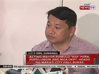 Acting Mayor Romulo 'Kid' Peña, pupulungin ang mga dept. heads ng Makati City Hall bukas