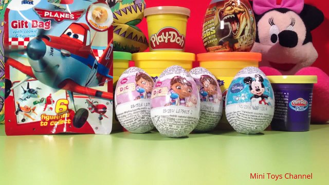 Disney Zaini Surprise Eggs Doc McStuffins Minnie Mouse Mickey Mouse Planes Gift Bag Dinosaur Toys