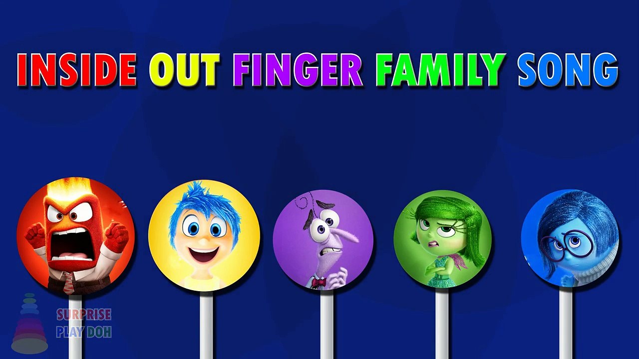Disney Inside Out Finger Family Nursery Rhyme Lollipop - Dailymotion Video