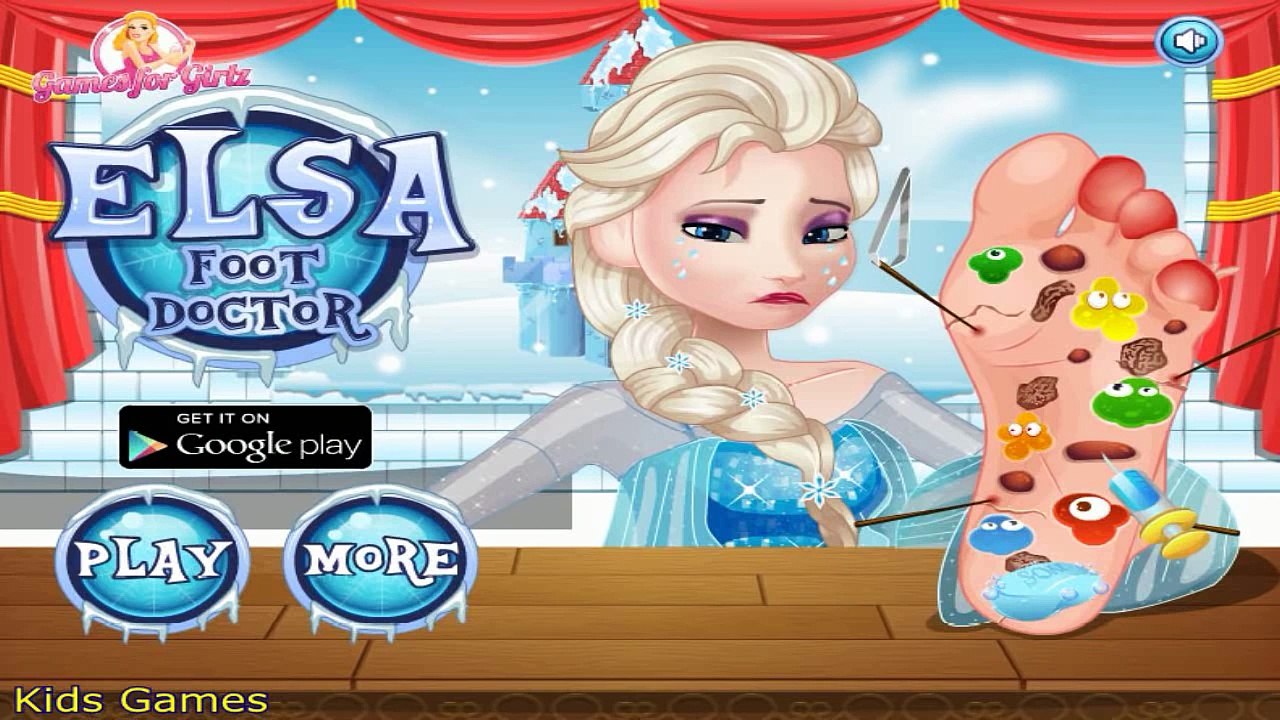 Frozen Princess Elsa ღ Elsa Foot Doctor Game Baby Games