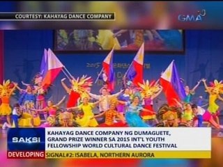 Kahayag Dance Company ng Dumaguete, grand prize winner sa 2015 IYF World Cultural Dance Festival