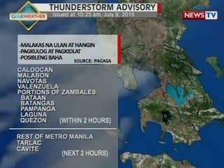 NTVL: Weather update as of 11:08 a.m. (July 8, 2015)