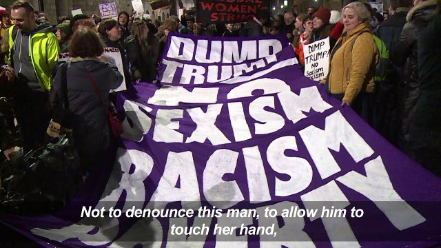 Tens of thousands join anti-Trump rallies across UK