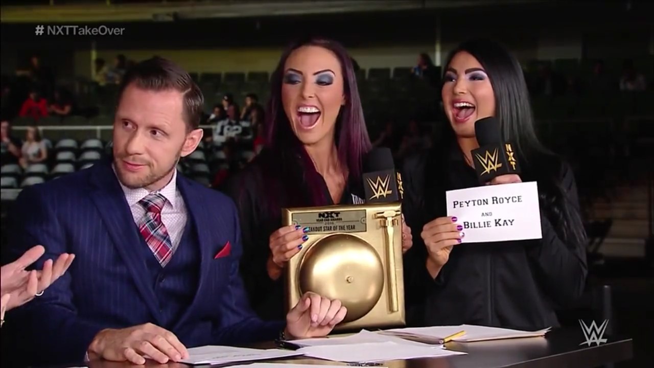 Billie Kay, Peyton Royce, Corey Graves, Charly Caruso, Nigel McGuinness Segment NXT Takeover San Antonio 2017 Pre-Show