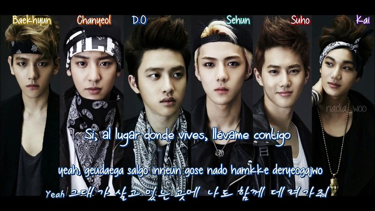 EXO-K - Don't Go (나비소녀) [ Sub Español -Romanizacion-Hangul] (Color Coded)