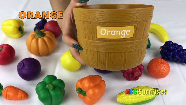 Fruits and Vegetables Toy Playset Learn Colors and Spelling Food Words Shopkins Egg Surprise Toys