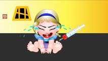 Funny Little Baby Elsa Injections in The Bottom | Learning Colours for Kids Toddler with Baby Doll