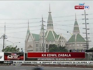Pamunuan ng Iglesia ni Cristo, hindi raw makikialam sa imbestigasyon na gagawin ng DOJ