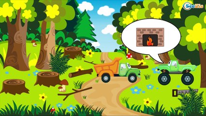 Trucks and Cars cartoons - The Tree Planting - Truck for Children - Cars for Kids. Episode 83