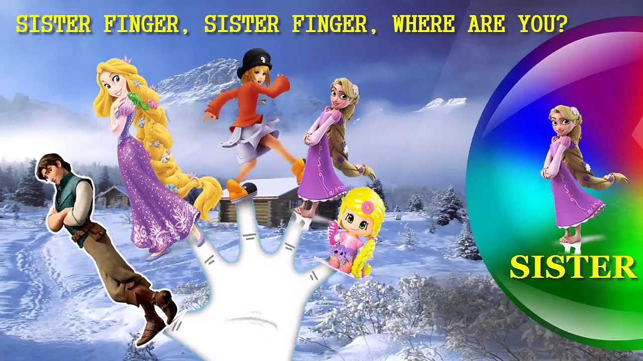 Finger Family Nursery Rhymes for Children Raiponce Cartoons | Finger Family