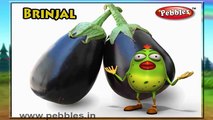 Brinjal Rhyme | Nursery Rhymes With Lyrics For Kids | Vegetable Rhymes | Rhymes 3D Animation