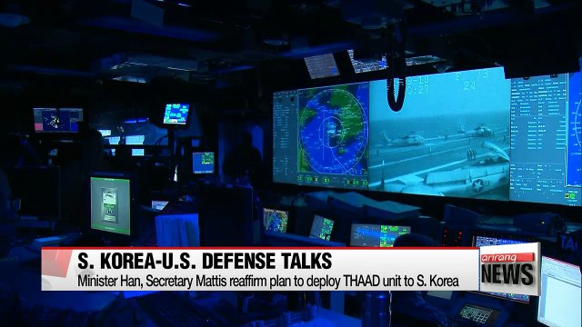 Defense chiefs of S. Korea and U.S. reaffirm plans to deploy THAAD to S. Korea