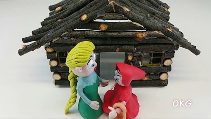 Red Riding Hood PlAy DOh Story Stop Motion Elsa Frozen Animated Movie Clips