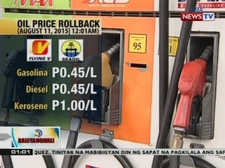 BT: Oil price rollback, ipatutupad