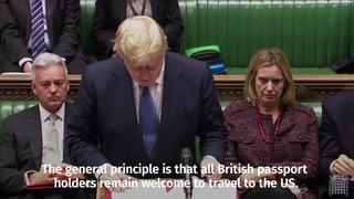 Boris Johnson_ Trump's ban will not affect British passport holders