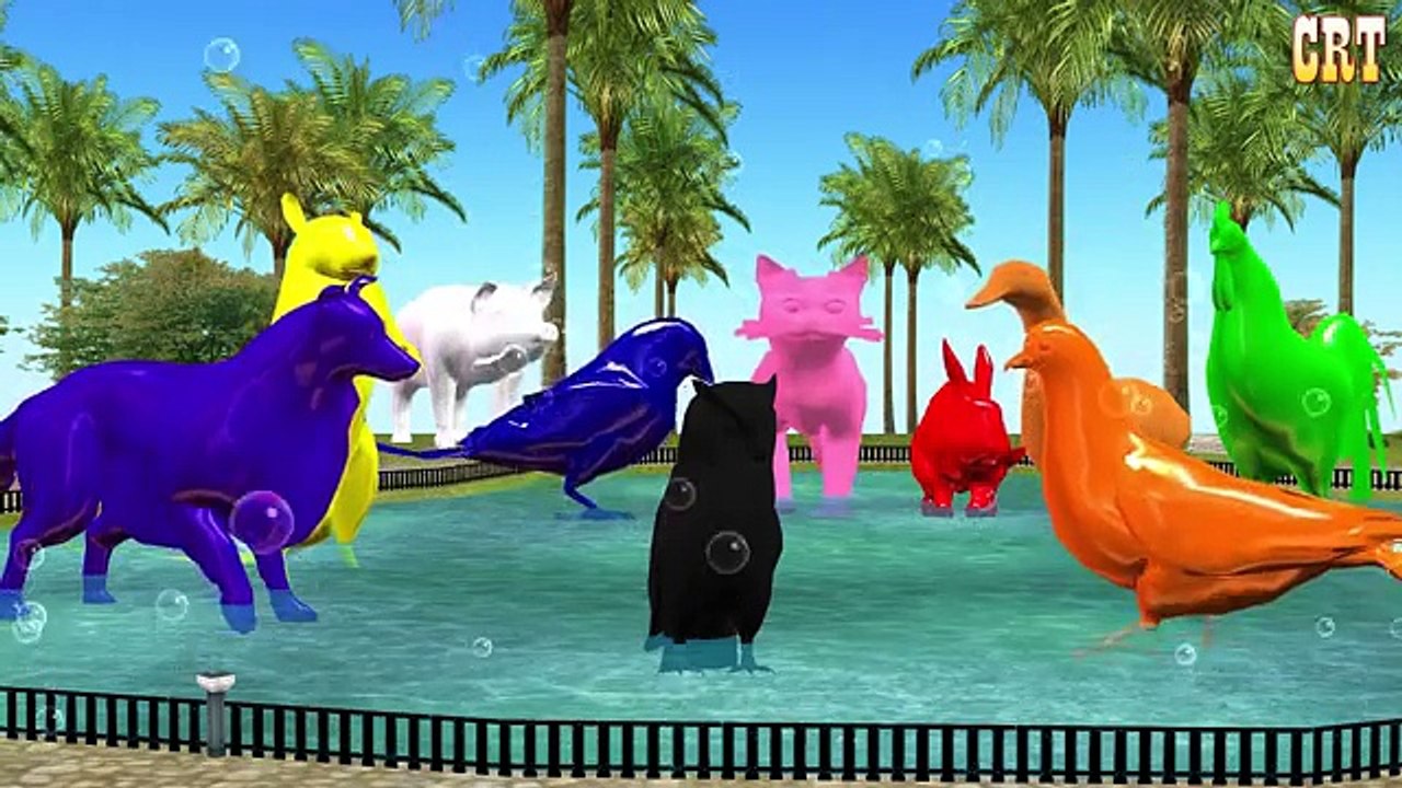 All Animals Colourful Colour Song || Learning Nursery Rhymes For Catoon Kids Rhymes Collection