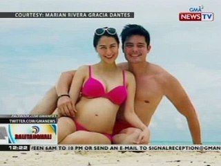 BT: Marian Rivera, ibinida ang baby bump habang naka-two-piece swimsuit