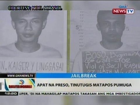 BT: Apat na preso, tinutugis matapos pumuga