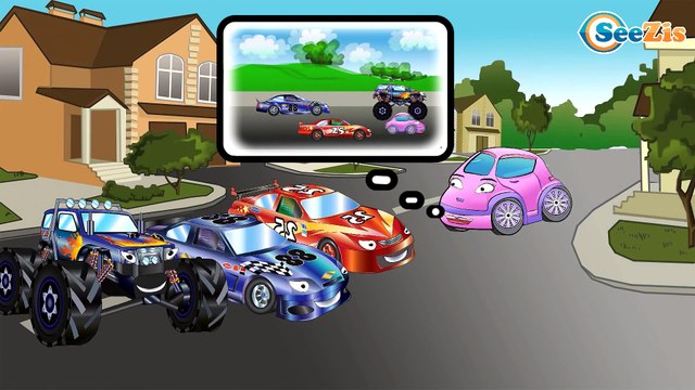 Spanish Cartoons - Coche de carreras, Coche de Policía - Caricaturas de carros. Capitulos Completos