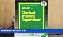 Read Online Clerical Training Supervisor(Passbooks) (Career Examination Passbooks) Full Book