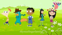 Phineas And Ferb Finger Family Rhymes Cartoon | Children Nursery Rhymes 2D Animated|KidsW