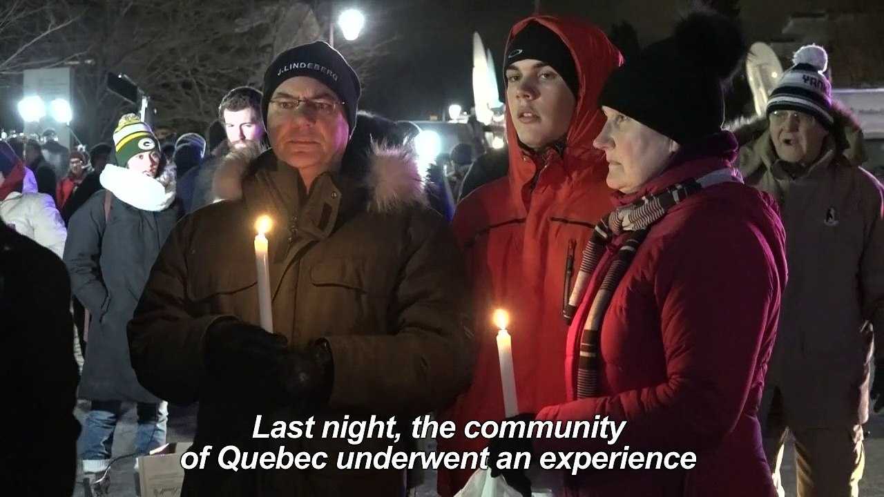 Canadian PM Trudeau attends mosque attack vigil