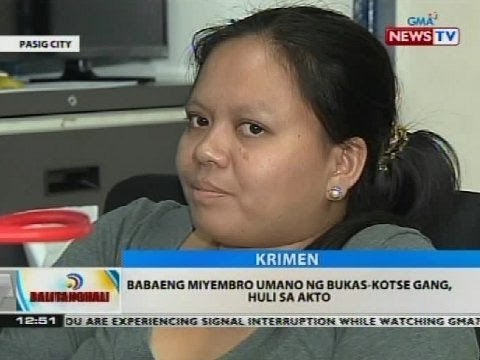 Babaeng miyembro umano ng bukas-kotse gang, huli sa akto