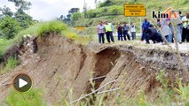 Video: Tanah runtuh, Jalan masih selamat dilalui