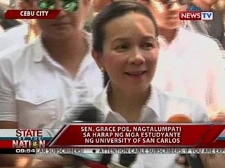 SONA: Sen. Grace Poe, nagtalumpati sa harap ng mga estudyante ng University of San Carlos