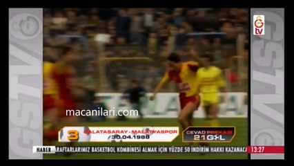 [HD] 30.04.1988 - 1987-1988 Turkish 1st League Matchday 34 Galatasaray 3-1 Malatyaspor [Only Cevad Prekazi's Goal]