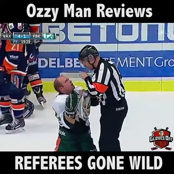 Quand les arbitres de Hockey deviennent fou - Compilation de bastons
