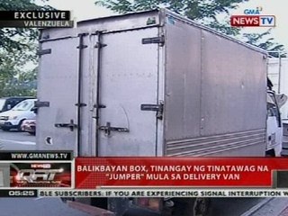 Balikbayan box, tinangay ng tinatawag na 'jumper' mula sa delivery van