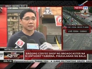 Bagong coffee shop ng broadcaster na si Anthony Taberna, pinaulanan ng bala