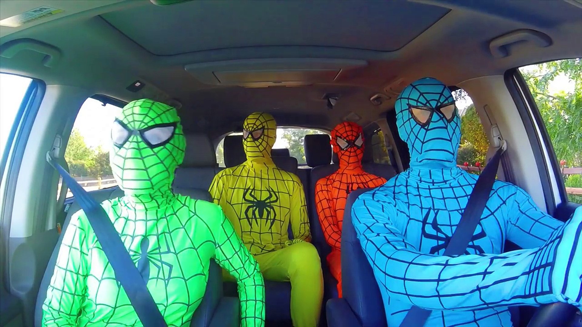 semestre La Iglesia Faceta BLUE Spiderman dancing in a car w/ GREEN spiderman YELLOW spiderman &  ORANGE spiderman in real life – Видео Dailymotion