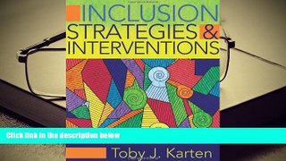 Download [PDF]  Inclusion Strategies and Interventions Full Book