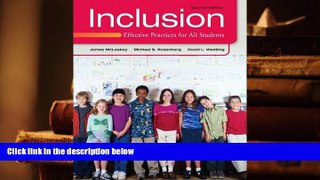 Download [PDF]  Inclusion: Effective Practices for All Students (2nd Edition) Pre Order