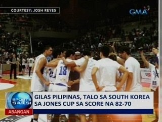 Saksi: Gilas Pilipinas, talo sa South Korea sa Jones Cup; 82-70