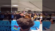 Protest in Washington Dulles International Airport by Muslims -No More Muslims in USA - Donald Trump Shaked Entire World