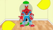 Spiderman Rainbow Color Surprise Eggs | GIANT Gumballs Machine #Animation