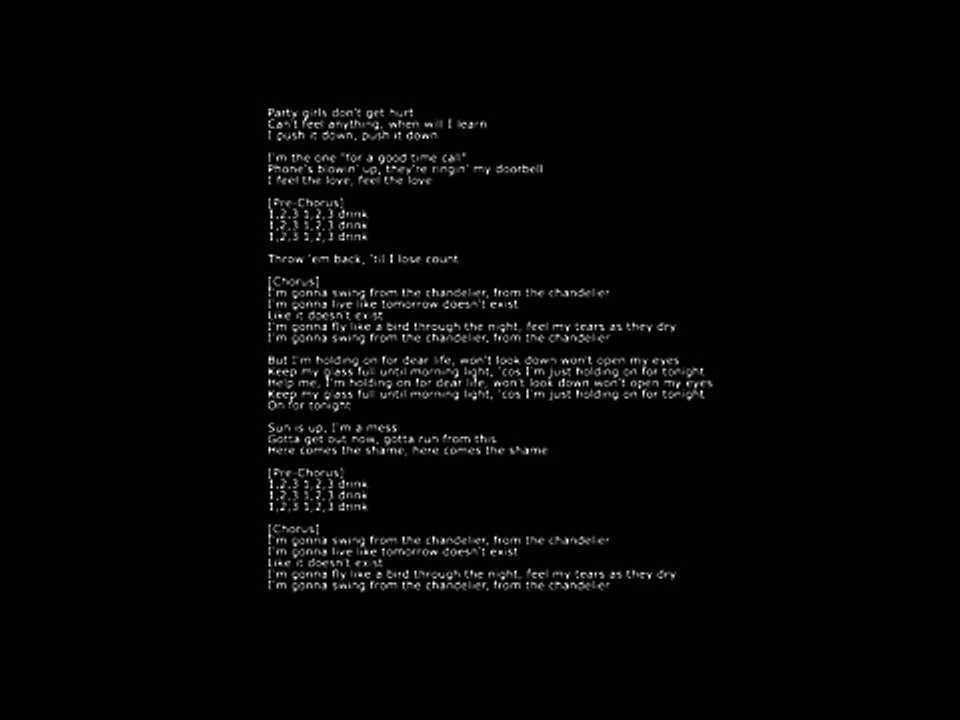 (BEST SIA MINUS ONE) Chandelier Karaoke / Instrumental (Best Quality)